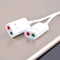 3.5mm Audio headset mic splitter cable adapter for headset earphone phone ON
