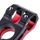 31.8x28.6x45mm Bike Stem Hollow Riser Outdoor Riding Accessory (Black Red)