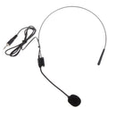 Black Headset Head-mounted Headworn Microphone System with Upright Type Plug