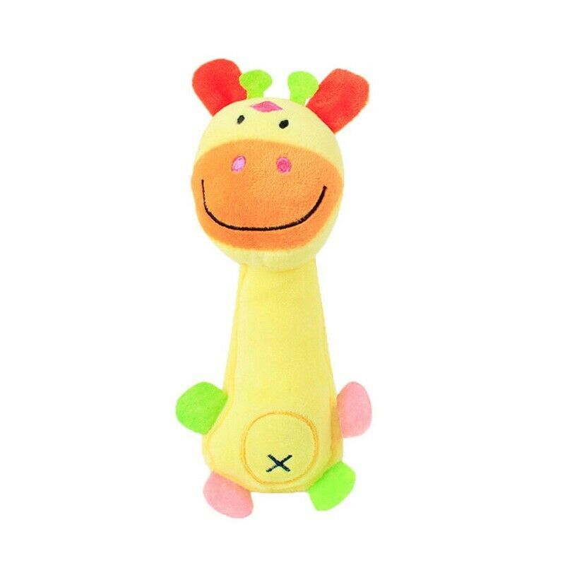 Funny Animal Shape Cute Pet Puppy Dog Toys Soft Plush Sound Squeaky Giraffe