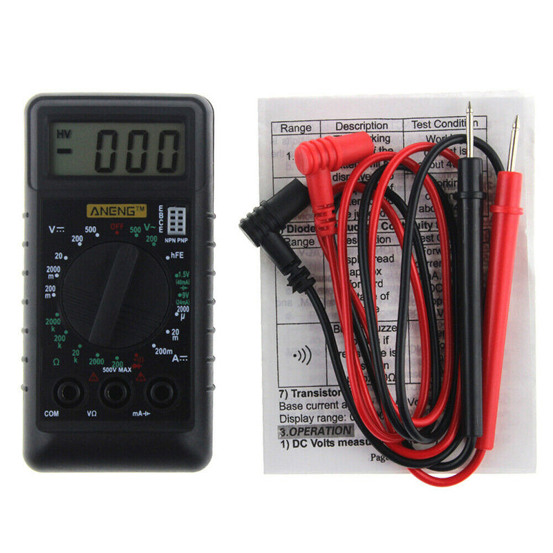Mini Pocket DMM Digital Multi Meter OHM Test Voltmeter Ammeter with Buzzer