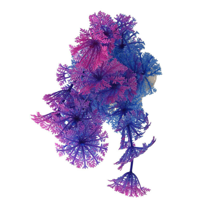 Artificial plant 10CM aquarium decoration water plant purple + blue