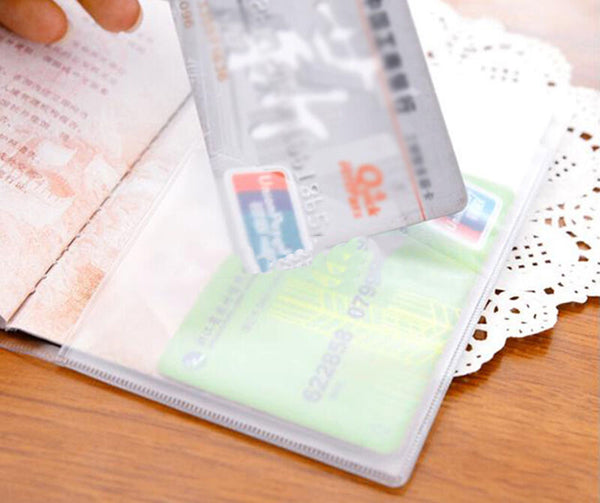 Transparent Passport Cover Holder Case Organizer ID Card Travel Protector OZ