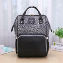 Leopard Waterproof Mummy Diaper Handbag Large Maternity Backpack (Grey)