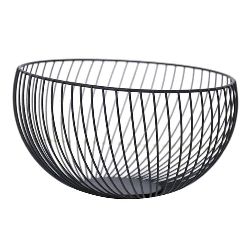 Fruit Basket Candy Cookie Snack Bowl Kitchen Vegetable Food Holder-Black