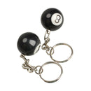 2pcs Billiard Pool Keychain Snooker Table Ball Key Ring Gift Lucky NO.8