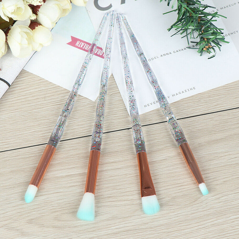10PCS Diamond Eyeshadow Eyebrow Blending Brush Set Eye Make-up Brushes FTBX