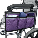 Wheelchair Bag Storage Pocket Accessory Phone Holder Mobility Aid Purple