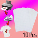 20Pcs Printable Heat Transfer Paper Vinyl Film for Iron On T Shirts Light Dark