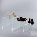3 (3", 4", 5") Clear Acrylic Jewelry Display Risers Showcase Fixtures