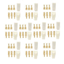 10 Kits 3 Pin 6.3mm Brass Crimp Terminal Cable Locking Male Female Connector