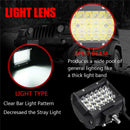 2x 4 Inch Quad Row Led Work Light Spot Off-Road Driving Fog Lamp Truck Boat