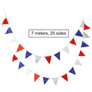 25pcs 7m Party Decor Ornament String Hanging Flag Outdoor Triangle Bunting Flag