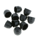 M8 (8mm) Black Domed Plastic Nut / Bolt Cover Caps 13MM Spanner Size - PK 50
