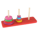 Wooden Puzzle Stacking Tower Of Hanoi Kid Mathematical Educational ToysAT3C