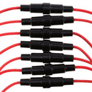 10 xWaterproof Inline Fuse Holder for 10x38mm AGC Glass Fuses Circuit Protection