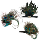 Peacock Feather Headpiece Women Hair Accessory for Wedding Fancy Dress Party