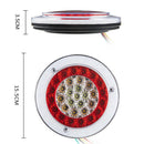 6.6" Round Red/Amber 56LED Truck Trailer Brake Stop Turn Signal Tail LightsB Hn