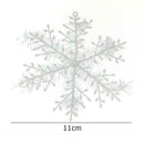 3pcs Christmas White Snowflake Windows Party Xmas Trees Hanging Decor (11cm