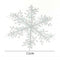 3pcs Christmas White Snowflake Windows Party Xmas Trees Hanging Decor (11cm