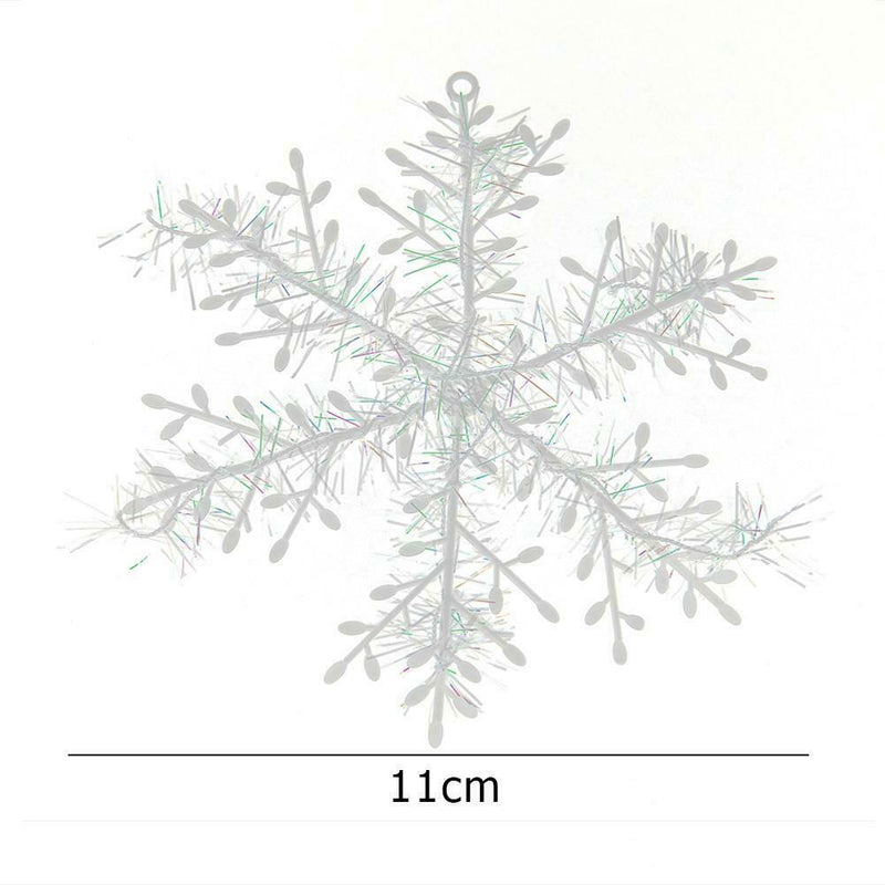3pcs Christmas White Snowflake Windows Party Xmas Trees Hanging Decor (11cm