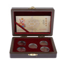 Wooden Coin Display Case Storage Box For 5 Coins of 27mm, with Coin Gaskets