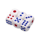 6x 10mm Acrylic White Round Corner Dice Clear Dice Portable Table Playing GameJ~