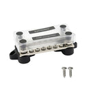 12 Positions Dual Row 150A 12V Bus Bar with Cover - Marine Power Distribution