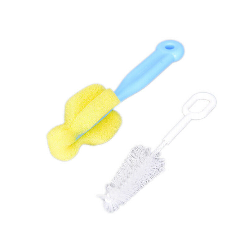 5Pcs Baby Bottle Sponge Brush Cup Glass Washing Cleaning Kitchen Cleaner Too BX