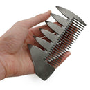 Mens Retro Double-sided Wide Tooth Metal Beard Comb Hair Comb Styling Tool