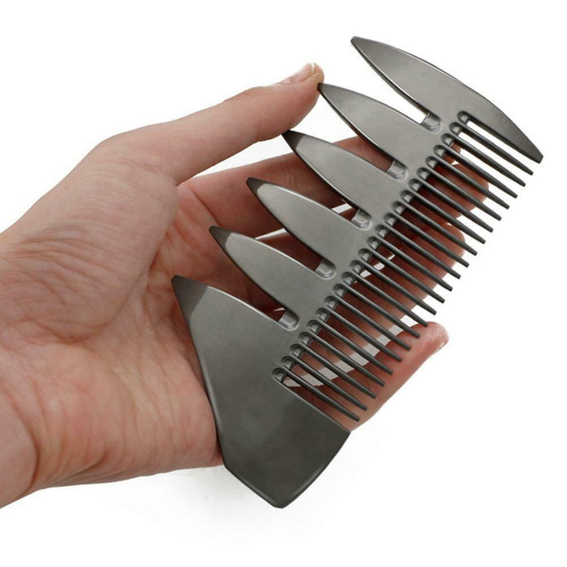 Mens Retro Double-sided Wide Tooth Metal Beard Comb Hair Comb Styling Tool