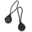 5 Pcs Black Compass Zipper Pull With Strap For Backpack Garment Accessor JR