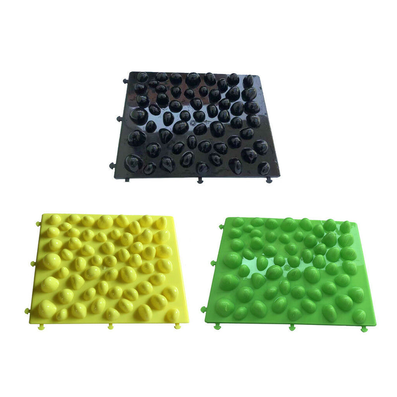 Reflexology Pebbles Foot Massage Pad Toe Pressure Plate Shiatsu Yoga Mat YE