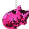 Sequins Pig Keychain Car Backpack Accessories Girl Keyring Pendant (Purple) A#S