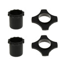 4 Pcs Black MIC Anti Slip Roller Ring Rolling Wireless Holder Rod Sleeve