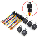 1X DC 12V Car SPDT Automotive Relay 5 Pin 5 Wires Harness Socket 30/40 Amp Gw