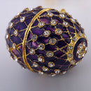 Novelty Easter Egg Jewelry Box Crystal Trinket Holder Ornament Desktop Decors
