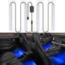 4pcs USB Port Dash LED Strip Lamp Accessory Decorative Car Interior Lights Foot