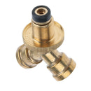 2x Brass Propane Tank Y Splitter Adapter 2 Way LP Gas Adapter Tee