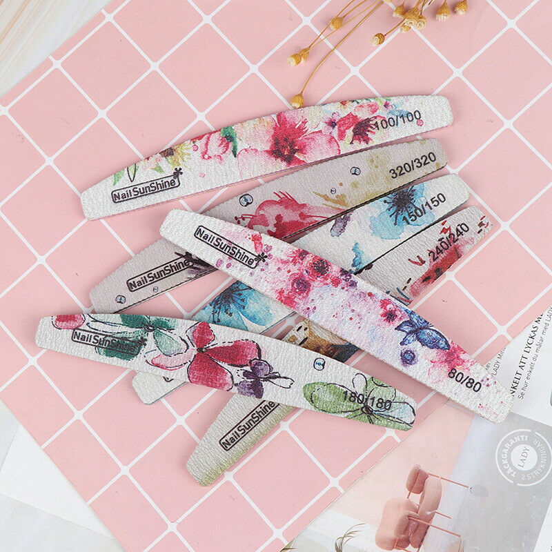 6Pcs Nail Art Care Sanding Buffer Buffing Manicure Acrylic Gel File Too GwJ Gw