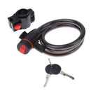 Universal Anti-Theft Steel Coil Cable Motorcycle Lock Bicycle Lock with Key