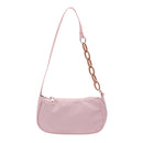 Women Casual Handbag Simple Nylon Daily Female Totes Shoulder Bags (Pink) A