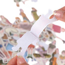 100pcs/pack lovely girls Stickers scrapbooking hand book fashion girl stickerJ!E