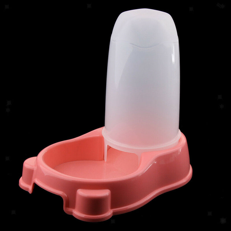Automatic Water Replenishment Pet Dog Cat Bunny Waterer Feeder Pink
