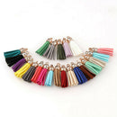 30X Suede Leather Tassel For Keychain Jewelry DIY Pendant Charms Findings Set H7