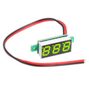0.28 inch Digital Direct Voltage Gauge Head 2 Line DC4-30V (Yellow Green) A