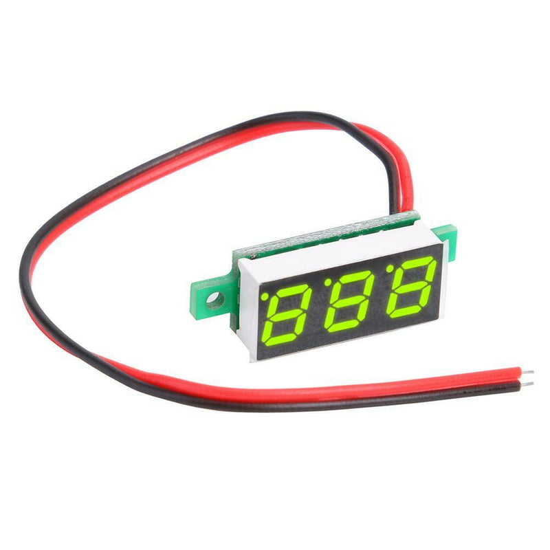 0.28 inch Digital Direct Voltage Gauge Head 2 Line DC4-30V (Yellow Green) A