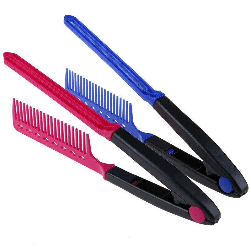 1x V Type Hair Comb Hair Straightener Combs DIY Haircut Anti-static Combs B Kw