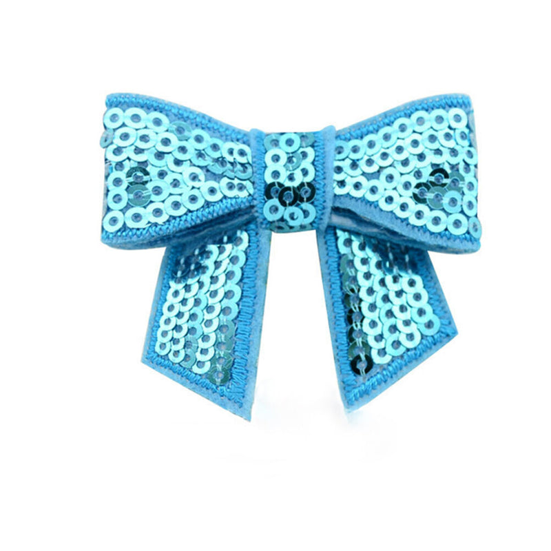10pcs New Embroidered Sequin Bows Glitter Tie Hairpin Accessories HeadbandsJ,a