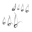 14pcs Stainless Steel Fishing Rod Double Leg Guides Tip Repair Kit Eye Rings